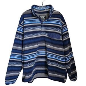 Southern Grit Tundra Pullover Size XL Striped Hiking Outdoor Fleece Winter Shirt